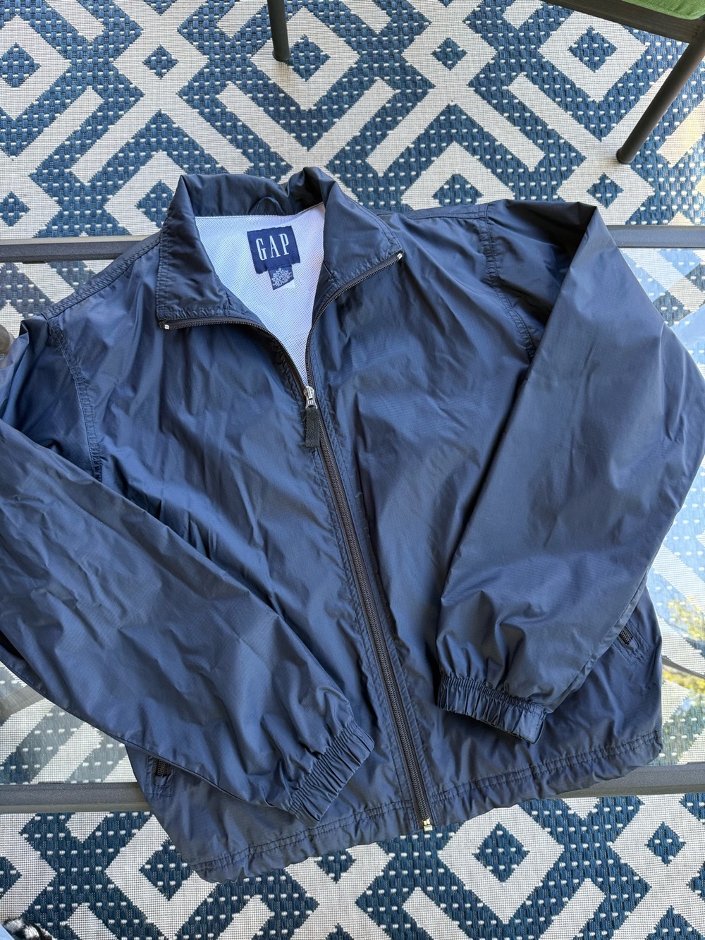 Y2K Mens GAP Full-Zip Mesh Lined Windbreaker